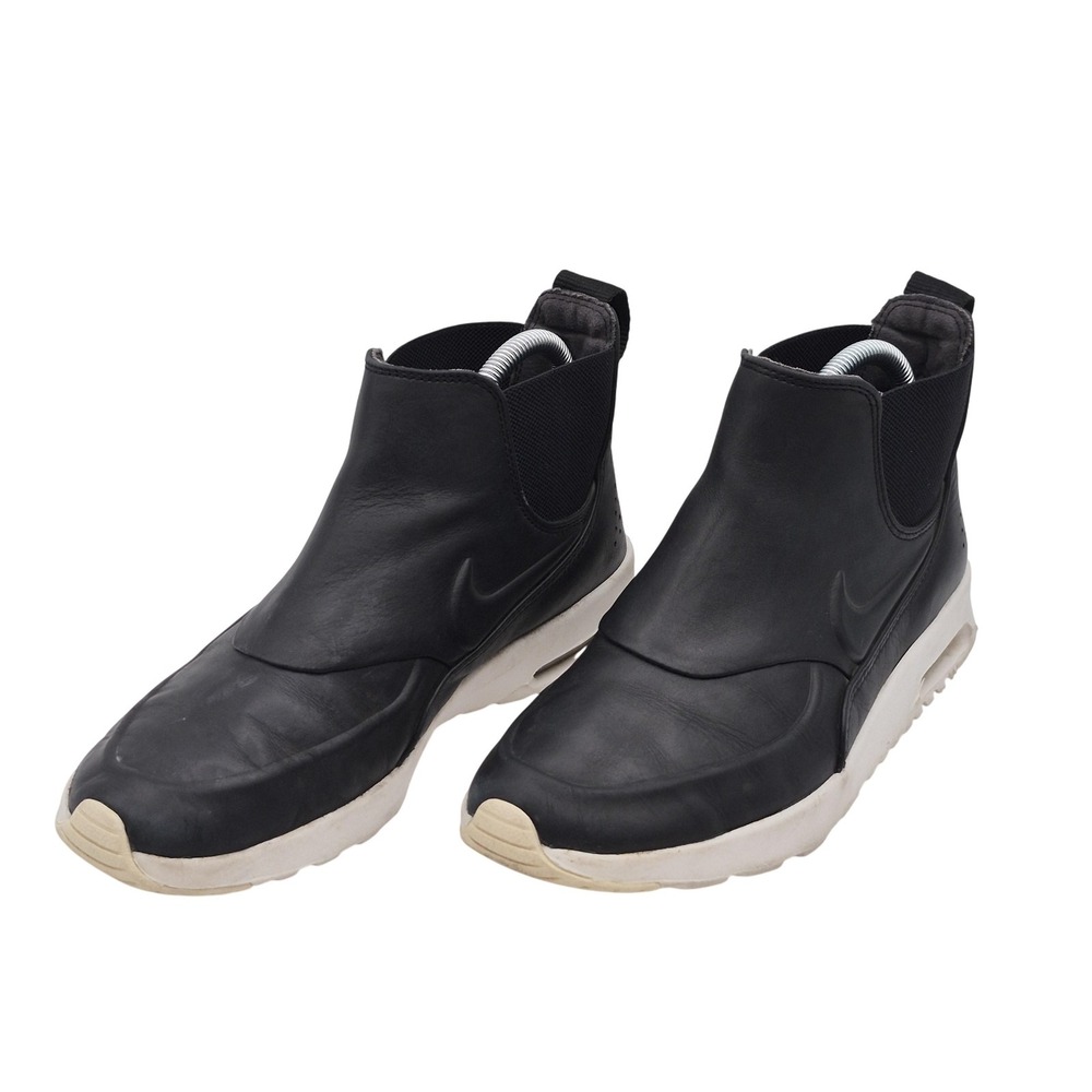 Nike Air Max Thea Mid Shoes Womens Size 8.5 Black‎ Leather Slip On 859550-001